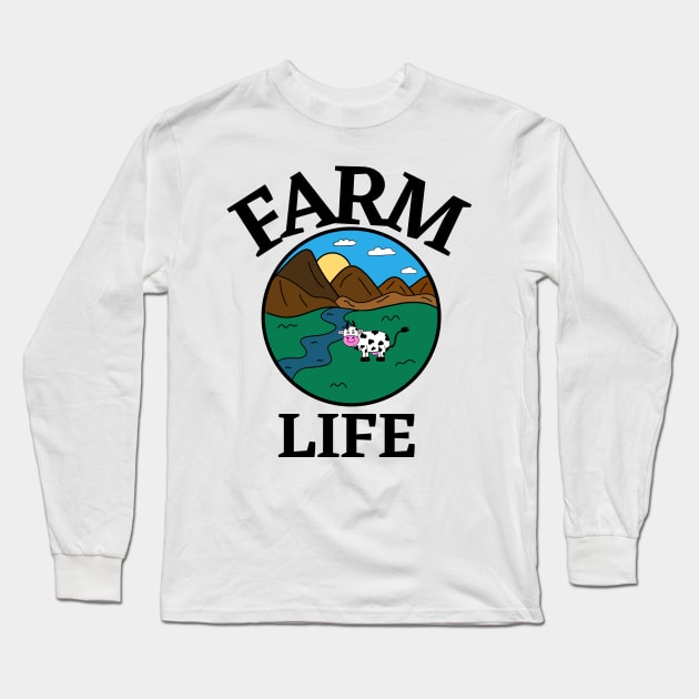 FARM Life Cow Lover - Funny Cow Quotes Long Sleeve T-Shirt by SartorisArt1